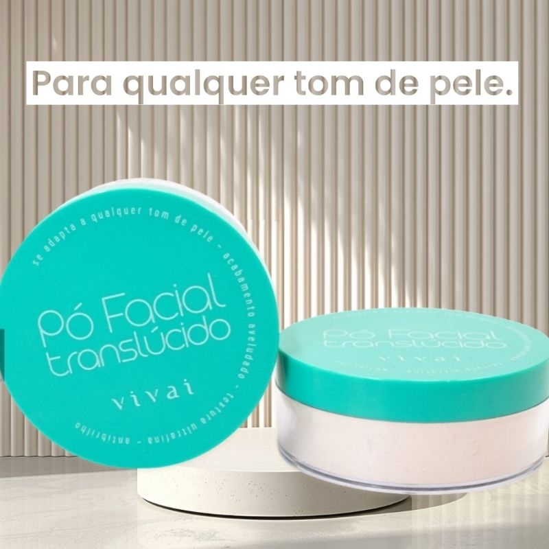 2 Pó Facial Translúcido Vivaí em Oferta na Shopee