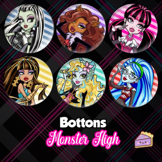 Bottons Broches Monster High Desenho Bonecas e Skullettes em Oferta na Shopee