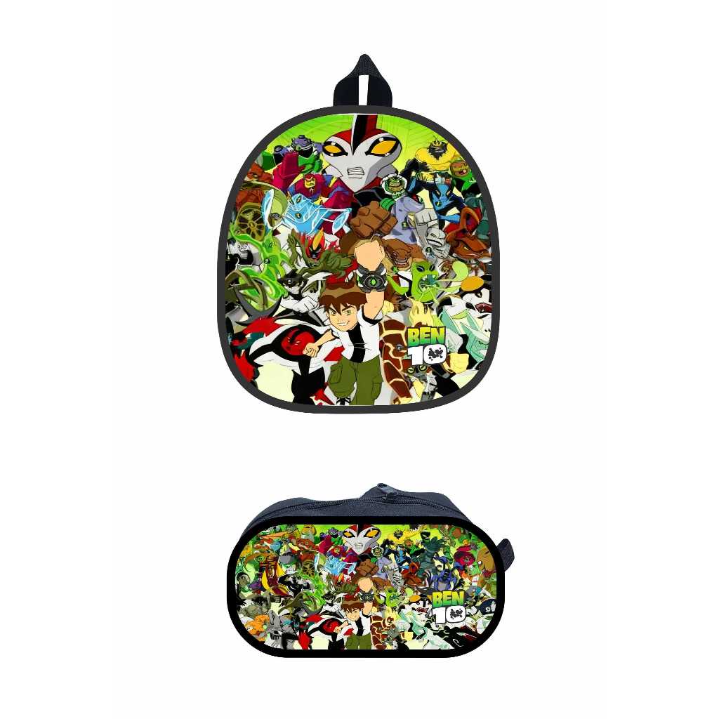 Estojo Ben 10 com 3 repartições + lancheira térmica
