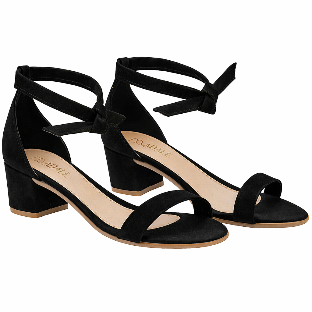 Sandália Feminina Madale Salto Médio Amarração Elegante Moda Festa em Oferta na Shopee
