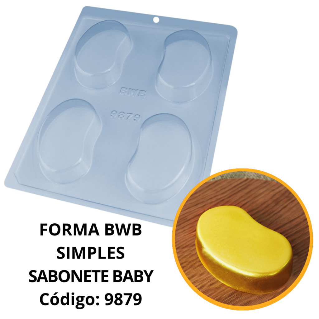 1~10 FORMA SIMPLES SABONETE BABY 9879 - (J2) EM ACETATO BWB PARA BOMBOM E DOCES DE CHOCOLATE E CONFEITARIA PÁSCOA. em Oferta na Shopee