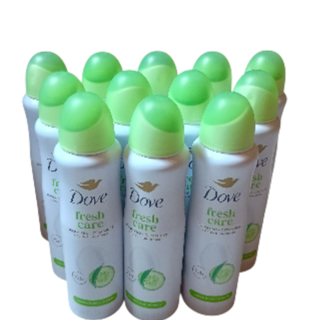 kit 12 Desodorante Dove GO FRESH CARE Pepino+chá Verde Aerossol 150ml