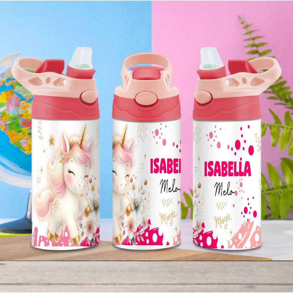 Garrafa Squeeze Alumínio Infantil 500ml Personalizada Personagens com Nome - Vários Modelos em Oferta na Shopee