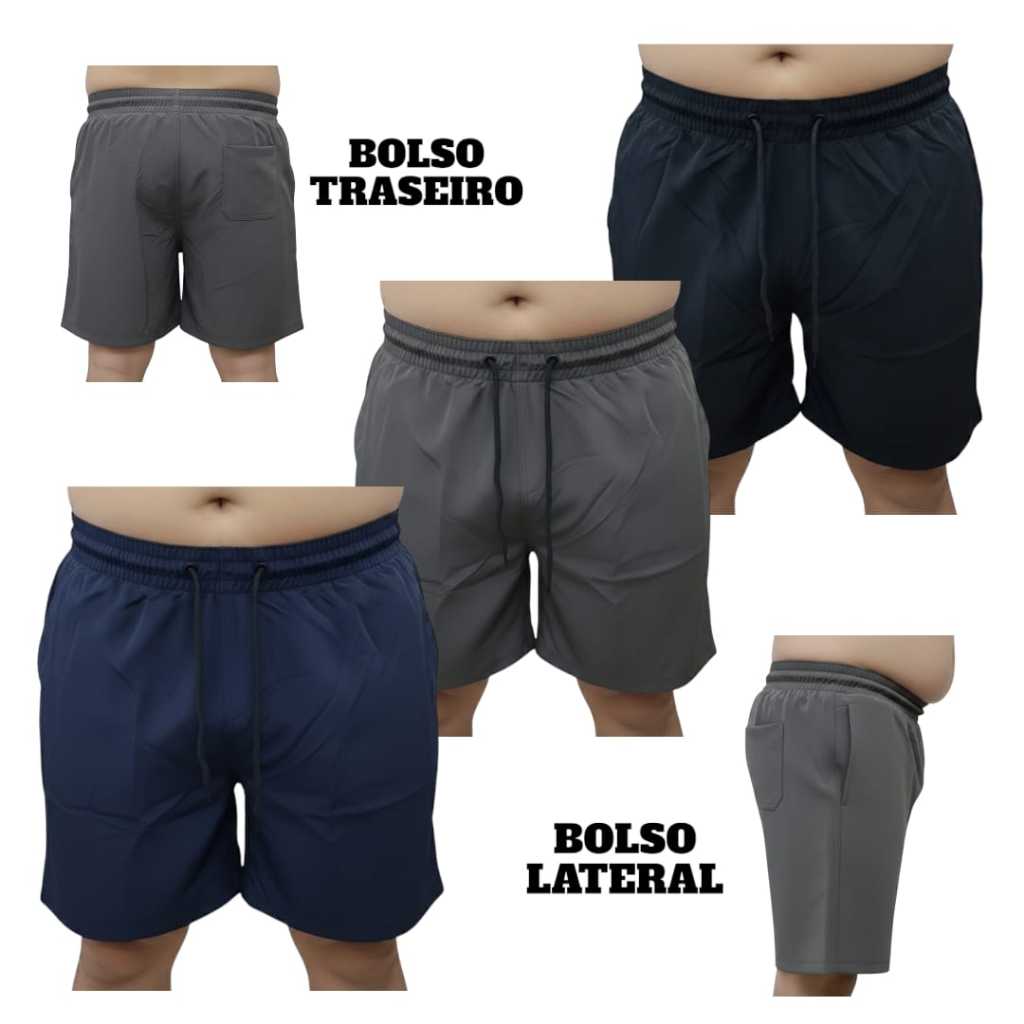 SHOR PLUS ZISE tactel com elastano g1 g2 g3 g4 grande grandão