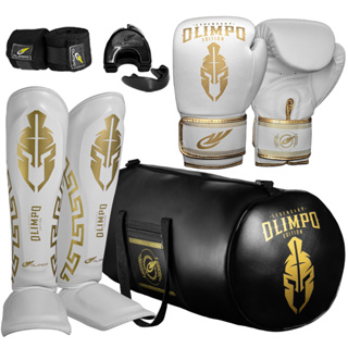 Kit Muay Thai Luva + bolsa + caneleira + bandagem 5M + case + bucal  Legendary Edition Olimpo Esportes em Oferta na Shopee