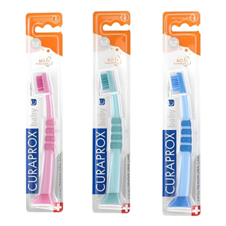 Escova de dente infantil Curaprox Baby 0 a 4 anos ultra macia com ventosa em Oferta na Shopee