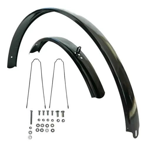 KIT Completo de Paralama Para Bike Aro 26 Monark Caloi POTI Completo com HASTES e PARAFUSOS