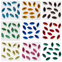 Chaton Navete Colagem 7x15mm ou 9x20mm 70 ou 125 Unidades Primeira Linha Alto Brilho