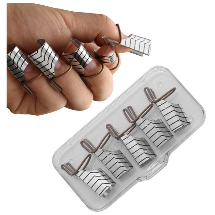 Kit 5 Moldes de Unhas Reutilizáveis Acrigel e Porcelana Cor Aleatoria