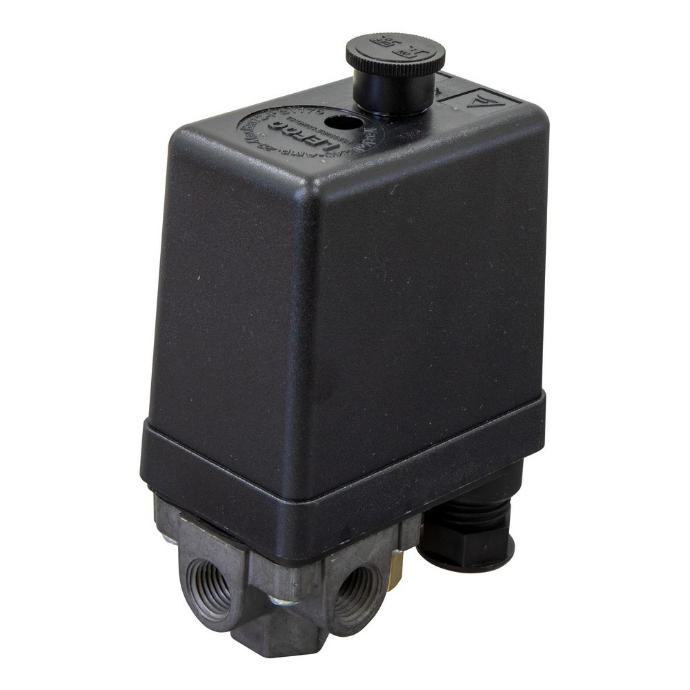 Pressostato Automático Elétrico 80-120 PSI 4 vias com conexão 1/4” para Compressor de ar Schulz
