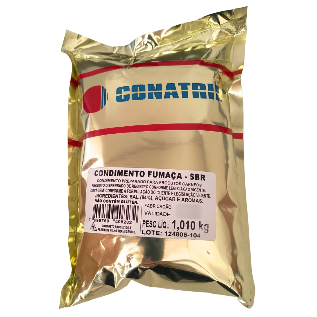 Fumaça Em Pó Natural 1Kg Condimento Fumaça Sabor de Defumado e Churrasco Conatril Sbr Foods