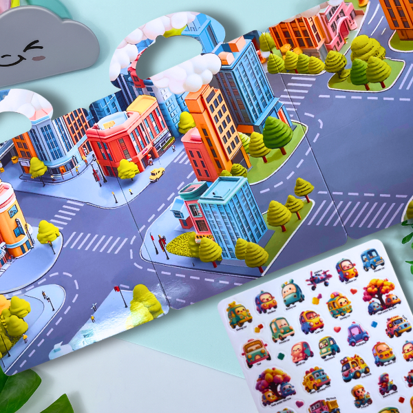 Kit 3 Livros Cenário 3D Adesivo Silicone Sticker Dinossauro Carros Animais Cute Kawaii Infantil em Oferta na Shopee