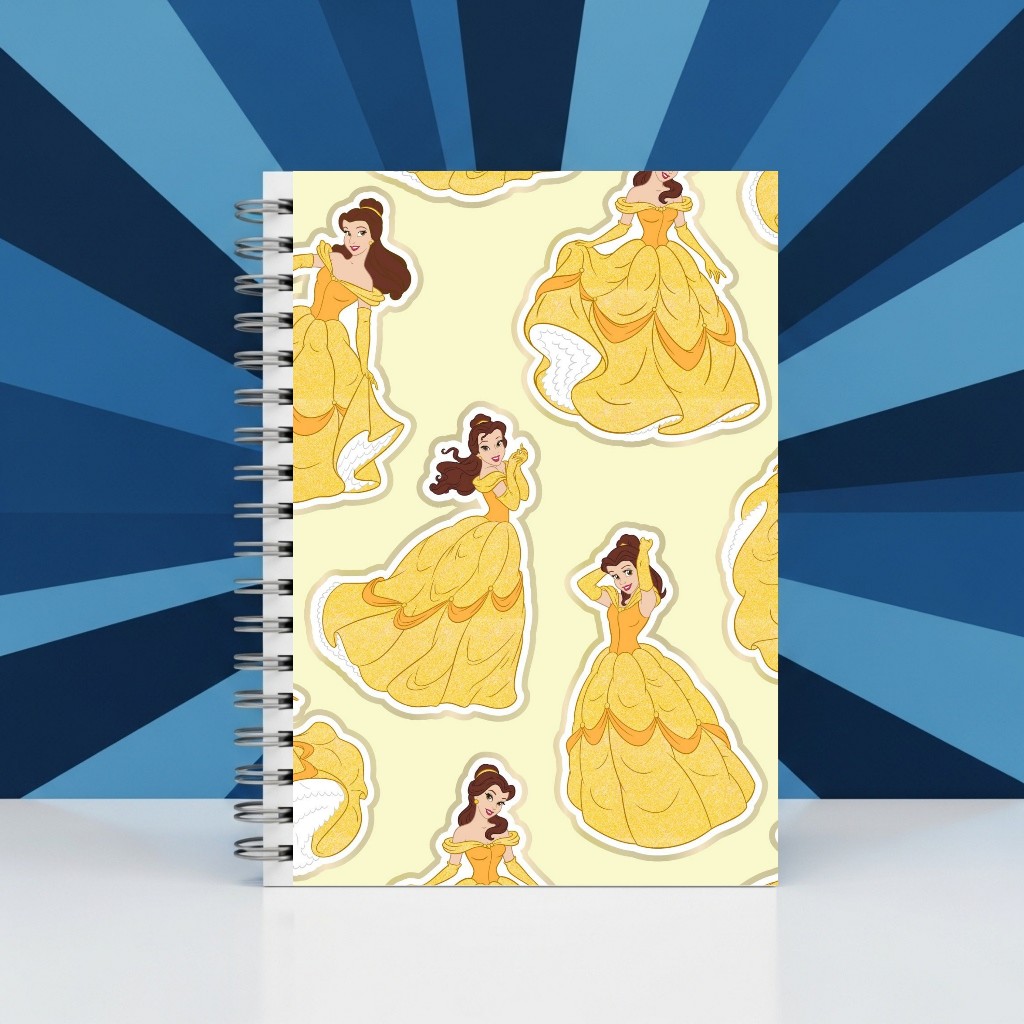 Kit 10 Adesivos Para Capa de Caderno Princesa Bela Filme Bela e a Fera Alta Qualidade Vinil Adesivo