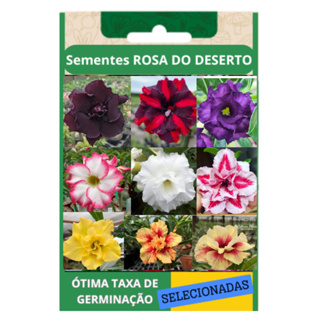 Kit 22 Sementes Rosa do Deserto Adenium Flores Dobradas e Triplas em Oferta na Shopee