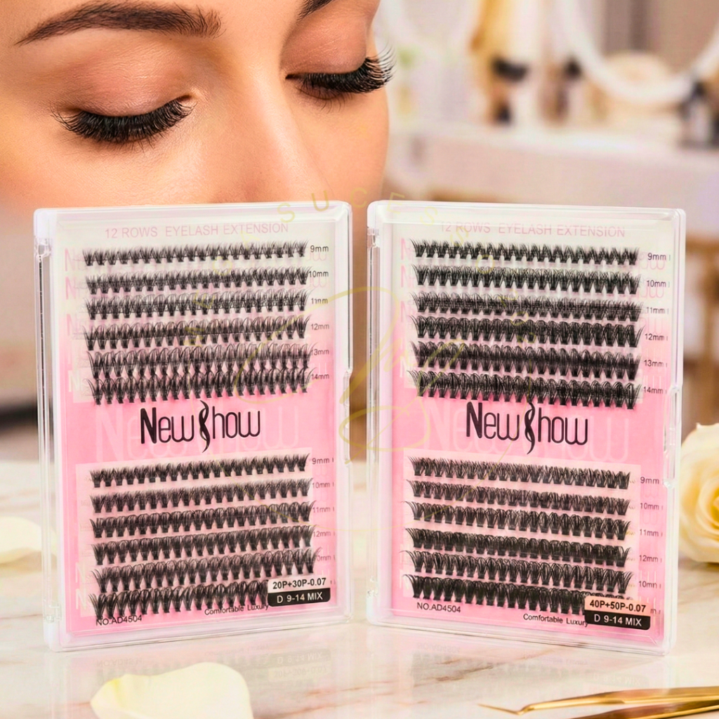 Cílios Postiços Tufo New Show Volume 20P 30P 40P 50P D Curl Mix 9-14mm | Extensão Profissional em Oferta na Shopee