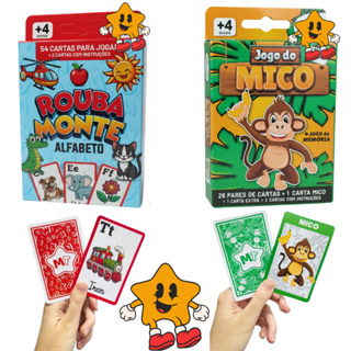 Kit 2 Jogos Cartas Memória Mico Educativo Infantil Criança em Oferta na Shopee