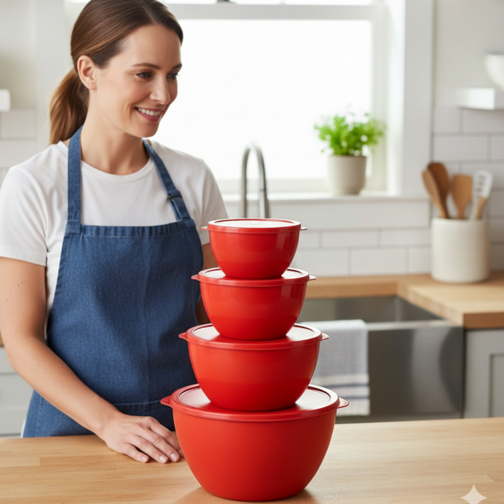 Kit 4 Potes Herméticos Redondos ,Vedação Forte ,Organização de Cozinha, Jogo De Cozinha