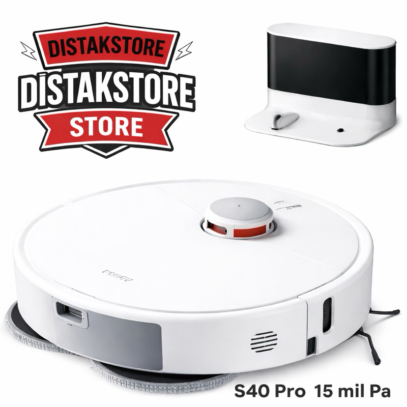 Imagem Robô Aspirador XIAOMI S40 PRO | 15.000 Pa | 160W | Aspira & Passa Pano Com Mapeamento | Produto Bivolt Original Xiaomi.