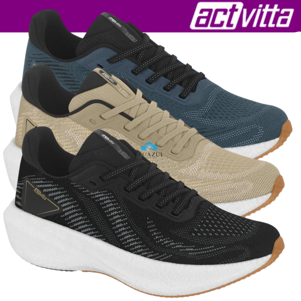 Tênis Masculino Actvitta Caminhada Esportivo Conforto Original em Oferta na Shopee