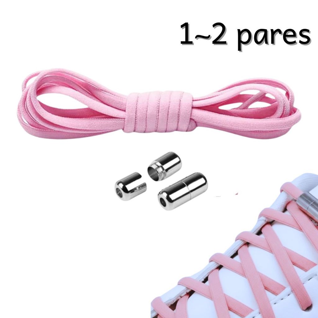 Cadarço elástico Sem laço corrida caminhada Fecho Metálico Não Amarra