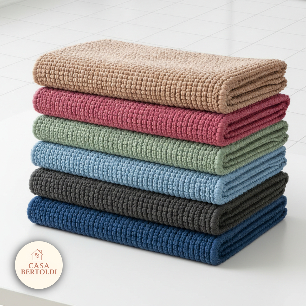 Kit 1 2 e 4 Tapete Banheiro Multiuso Microfibra Popcorn 38x58cm Antiderrapante Bege Rosa Azul Cinza