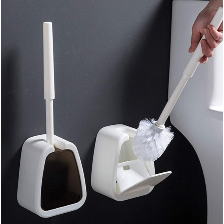 Escova Sanitária De Piso Com Suporte Para Banheiro Limpeza Higienização em Oferta na Shopee