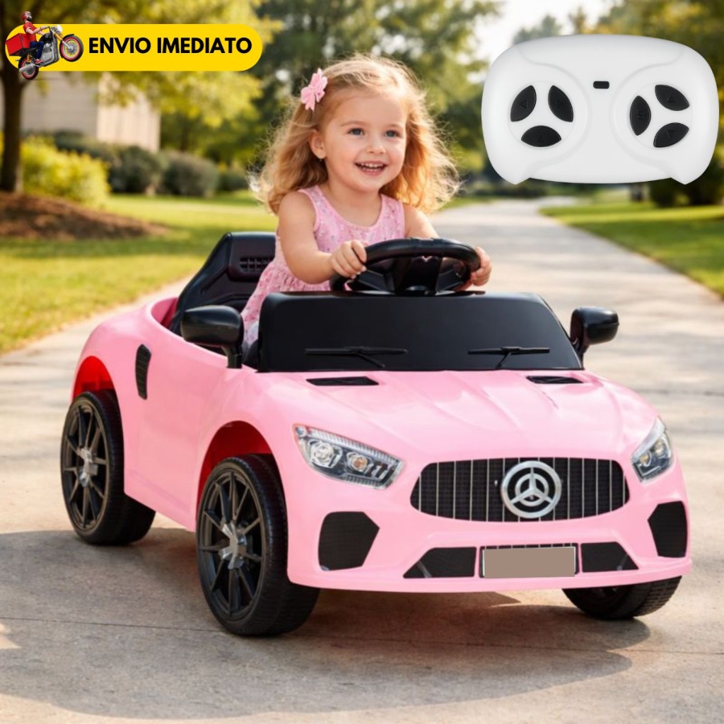 Carro Elétrico Infantil Striker X10 12v Bluetooth E Controle Rosa em Oferta na Shopee
