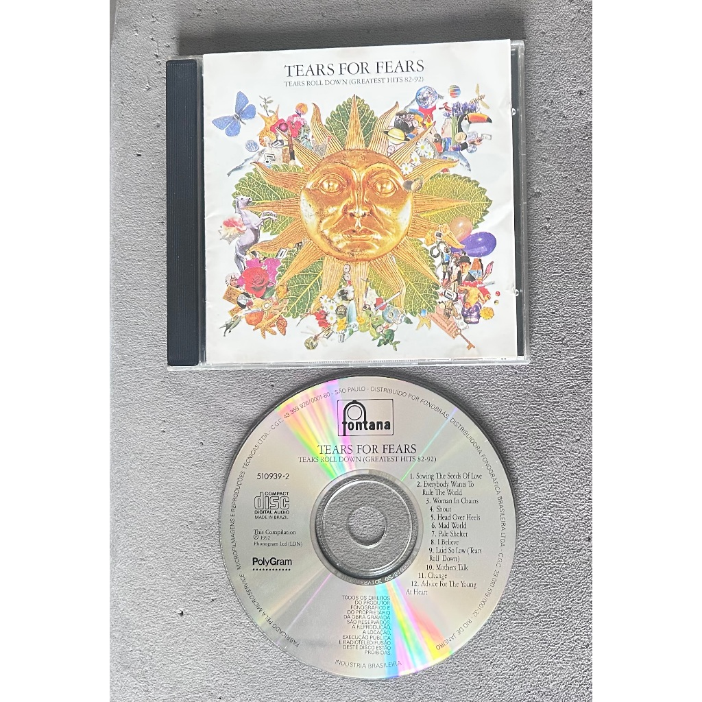 Tears For Fears – Tears Roll Down CD Nacional PolyGram 1992 Sem Código Barras