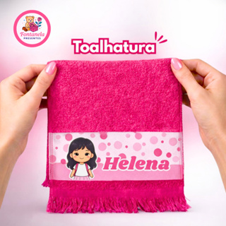Kit 3 Toalhas de Boca Personalizadas Lavabo | Toalhinha Infantil com Nome e Caricatura em Oferta na Shopee