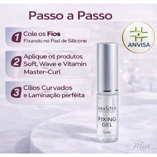 Cola Gel Fixador para Lash Lifting Master Fixing Gel 5ml Original ANVISA