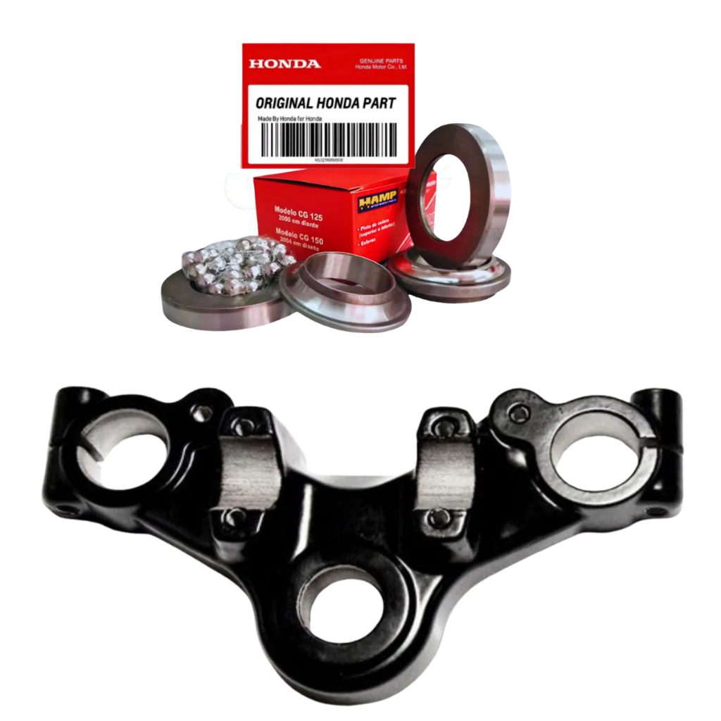 Mesa Superior do Guidão + Caixa de Direção Original Honda Titan 125 2000 a 2004/ Fan 125 2005 a 2008