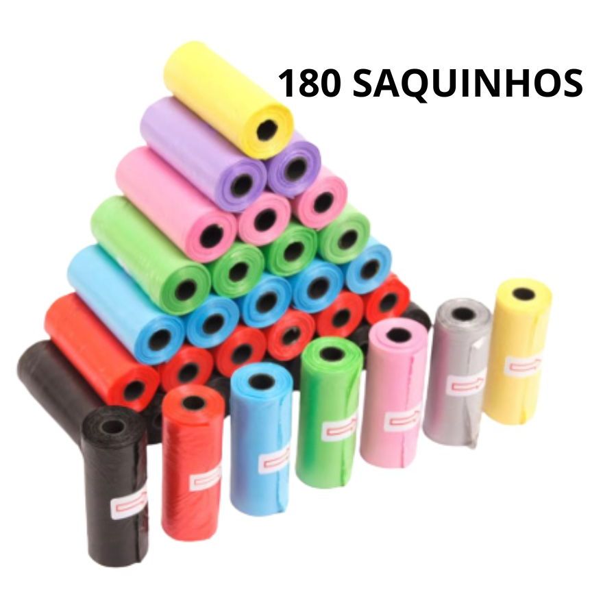 180 Refil Cata Coco Sacolas Saquinhos Higiênico Prático Para Pet em Oferta na Shopee