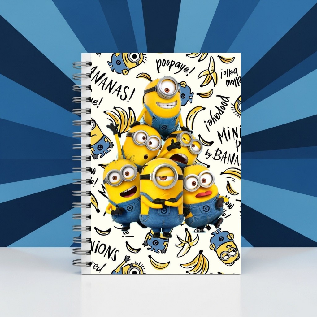 Kit 10 Adesivos Para Capa de Caderno Minions Desenho Animado Infantil Alta Qualidade Vinil Adesivo