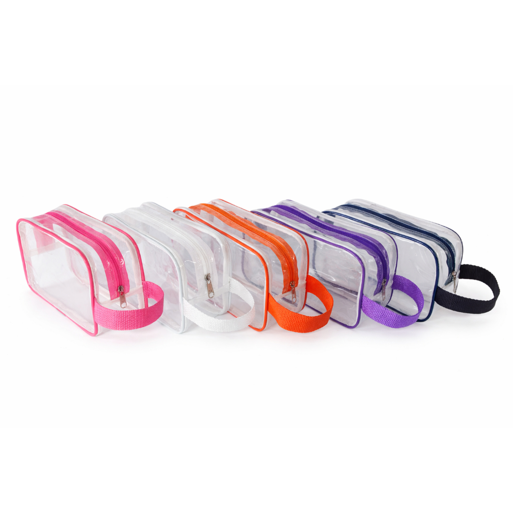 Kit 10 Unidades Nécessaire Transparente Em Plástico Organizador maquiagem Enfermagem Maquiagem Escola lembrancinha