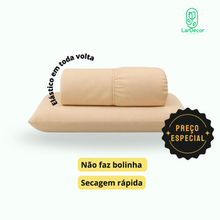 Kit Jogo De Lençol Solteiro 2 Peças com Elástico Liso - VARIAS CORES