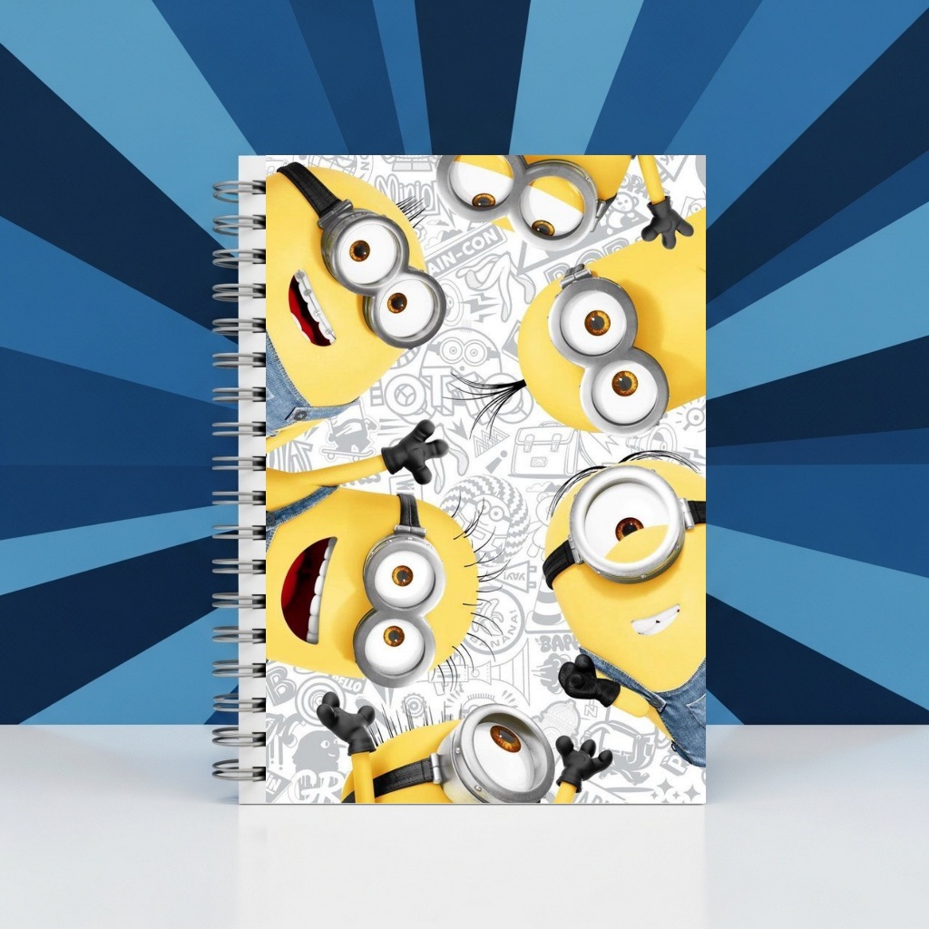 Kit 10 Adesivos Para Capa de Caderno Minions Filme Infantil Estampa Alta Qualidade Vinil Adesivo