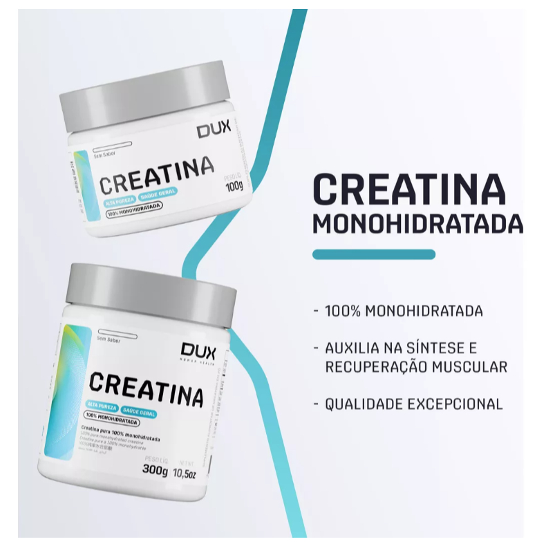 Creatina Monohidratada Dux 300g - Força e Potência Muscular