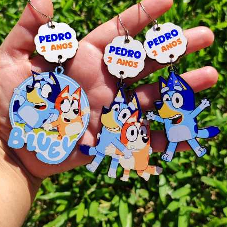 Chaveiro MDF Personalizado, Bluey- Lembrancinha de aniversário, mimo personalizado