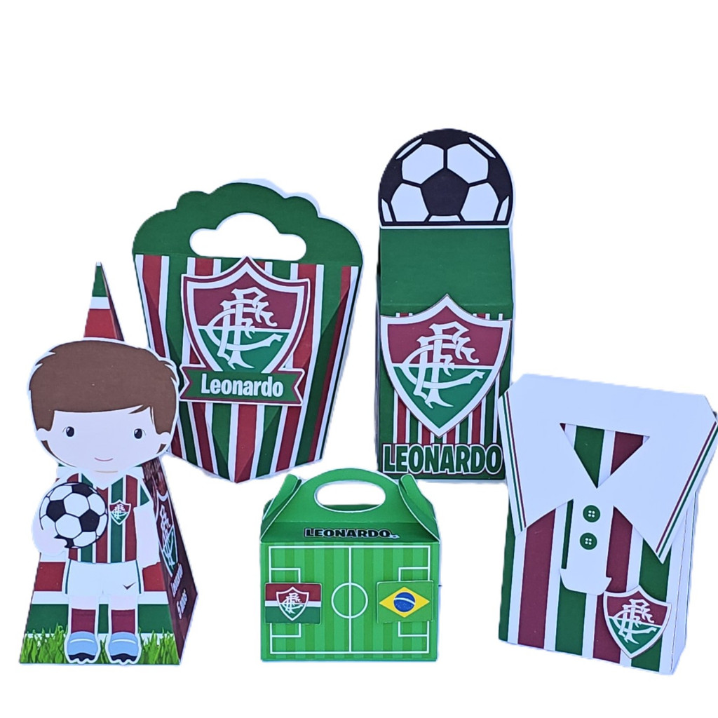 Kit FLUMINENSE Caixinhas 3D Personalizadas Lembrancinhas Papelaria Festa