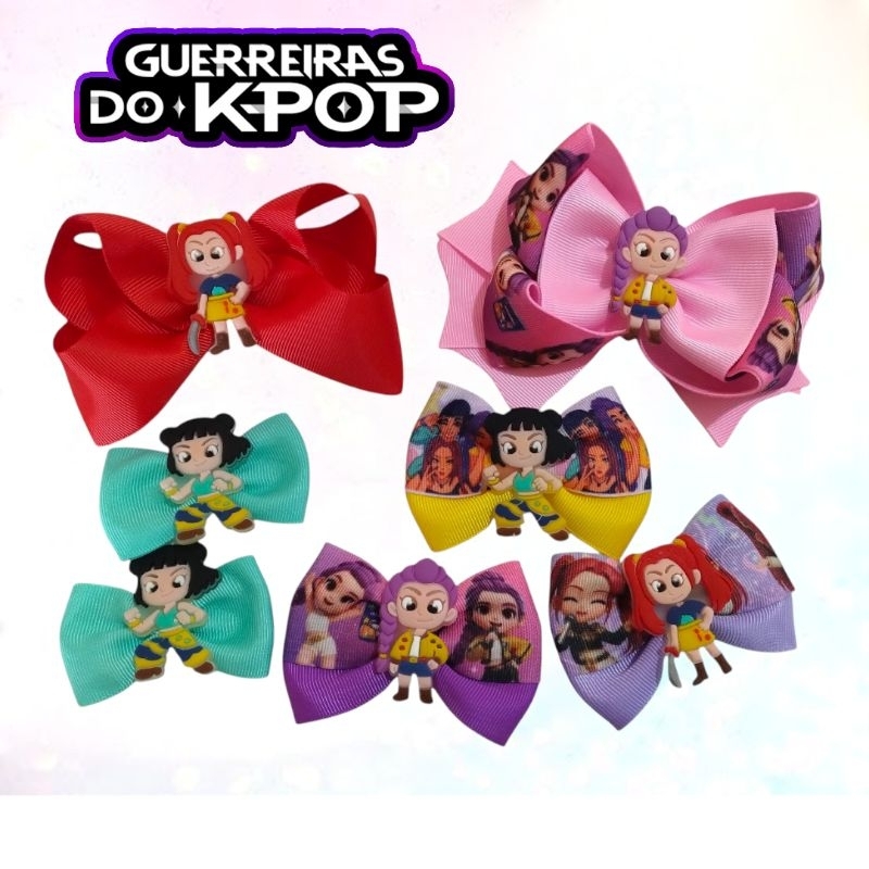 Laço Guerreiras do K-POP Infantil Bico de Pato Rumi Mira Zoey em Oferta na Shopee