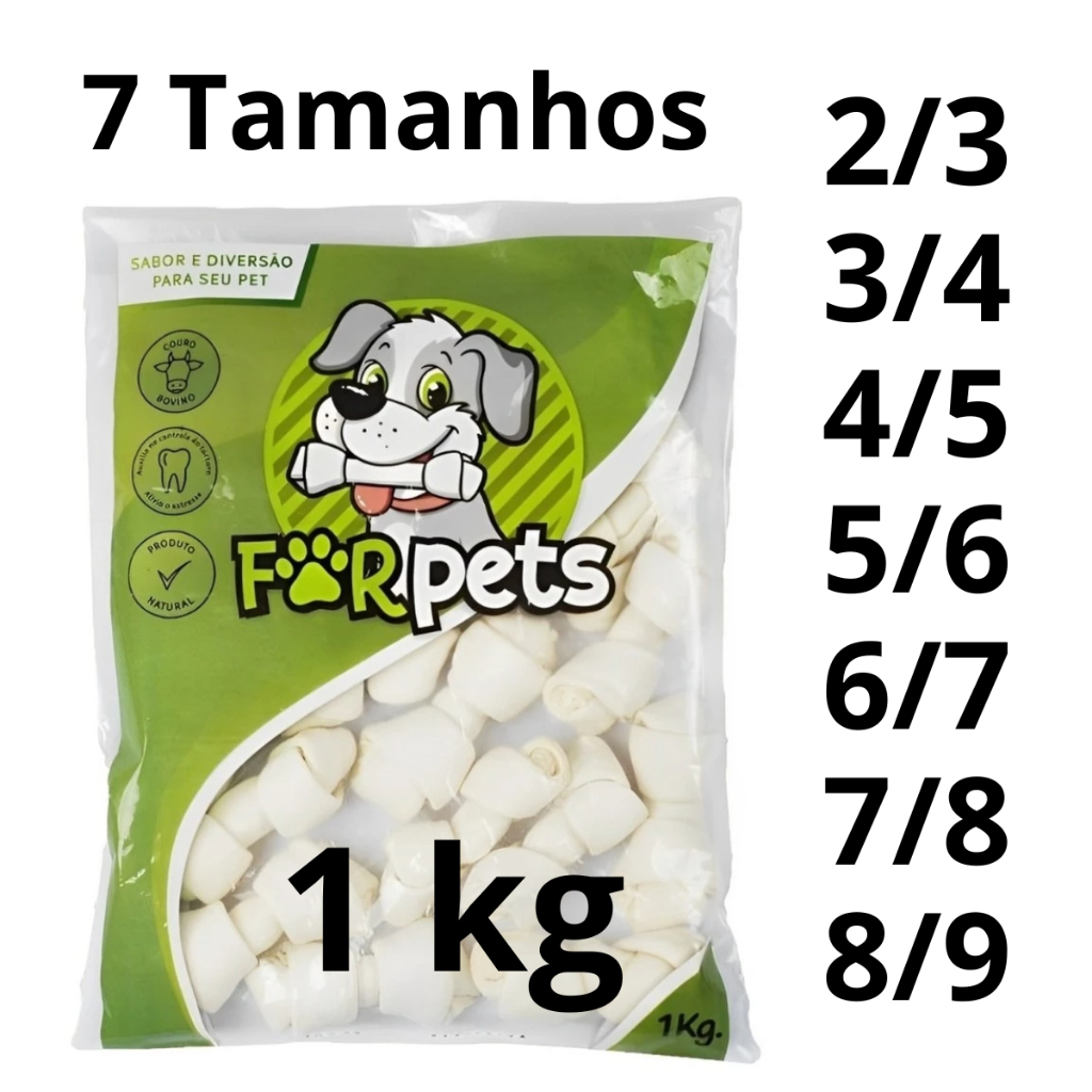 Osso Nó 2/3 Polegadas 1KG Petisco Ossinho Natural Cães for pets pequeno medio grande porte cachorro em Oferta na Shopee