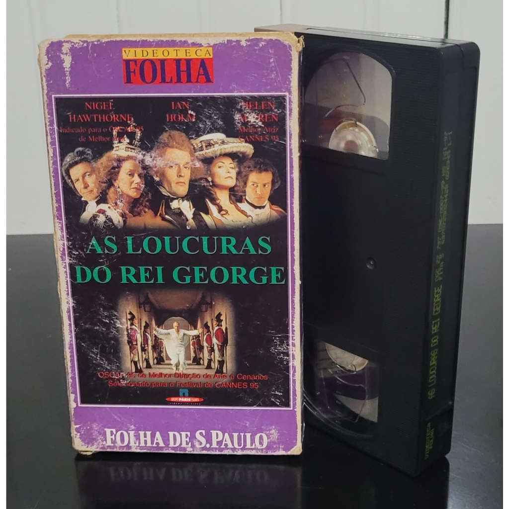 Antiga Fita VHS Videoteca Folha 5 - As Loucuras do Rei George Legendado