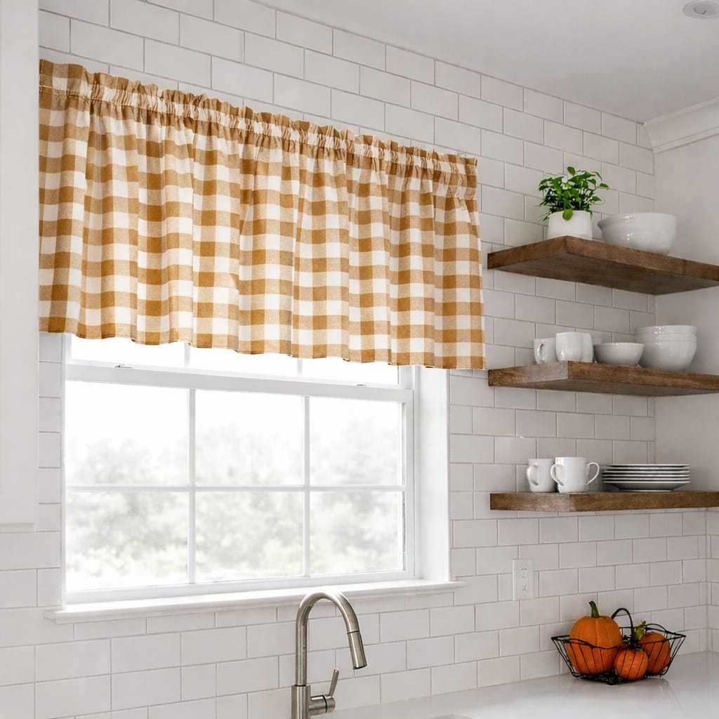 Bando para cortina 2,00x0,60 Saia Janela Decoração cozinha em Oferta na Shopee