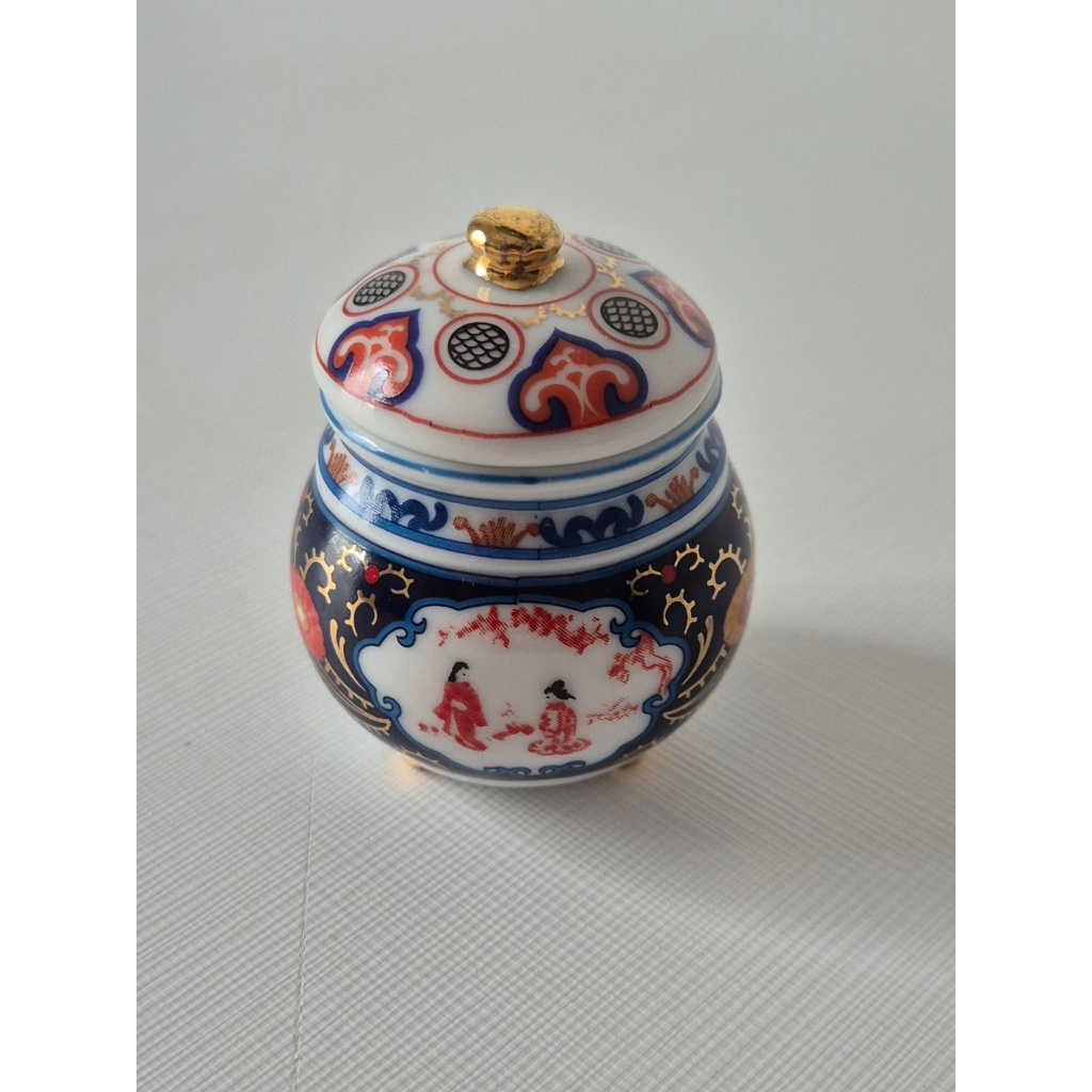 Porta Joias colecionável porcelana fina del prado Imari antiquário vintage