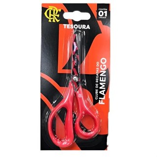 Tesoura escolar do Flamengo Licenciada em Oferta na Shopee