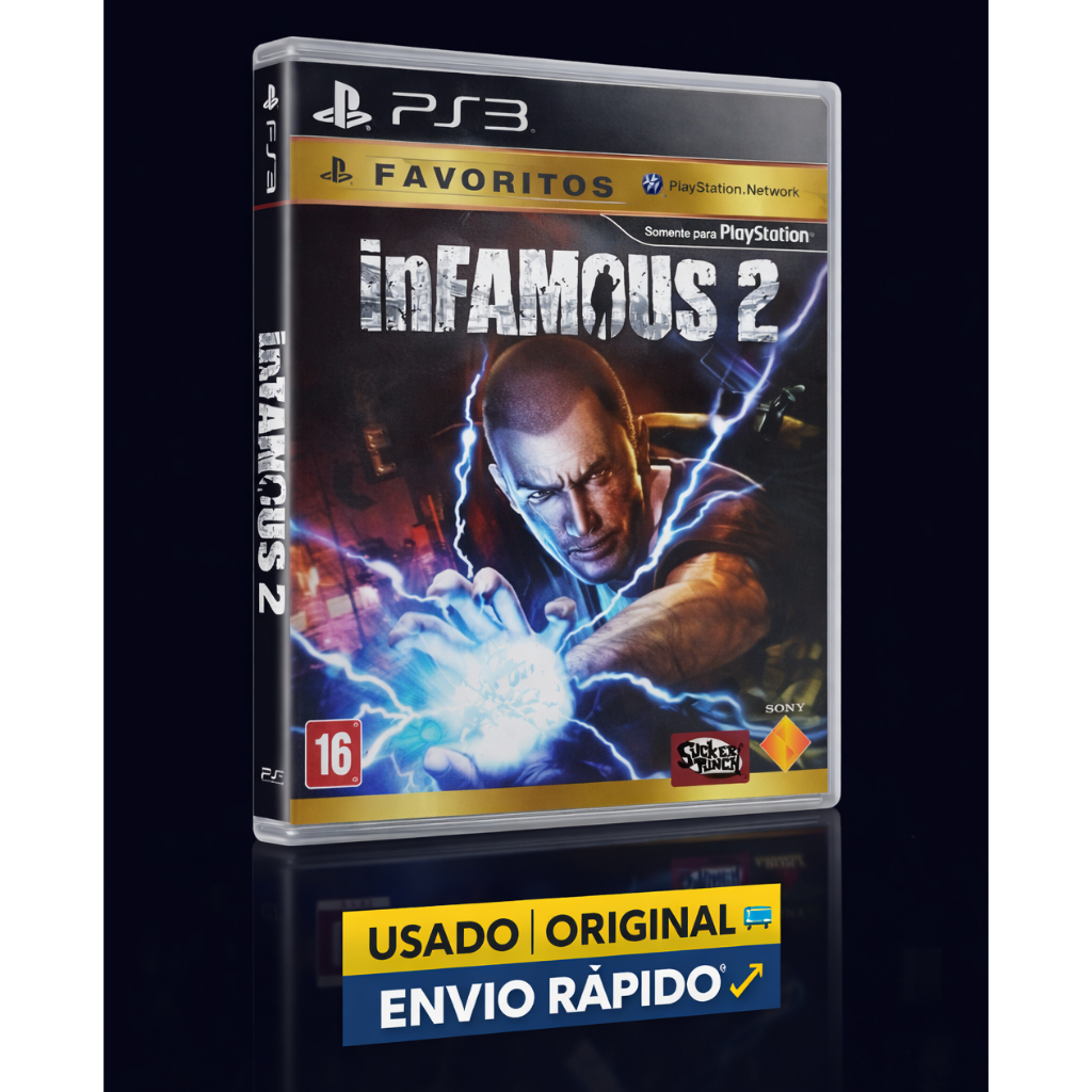 JOGO INFAMOUS 2 PS3 (MÍDIA FÍSICA ORIGINAL) USADO