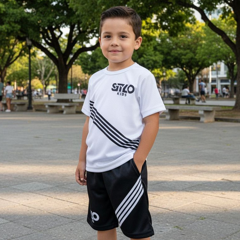 Conjunto Infantil Masculino Roupa Nova de Menino Short e Camisa Look Festivo