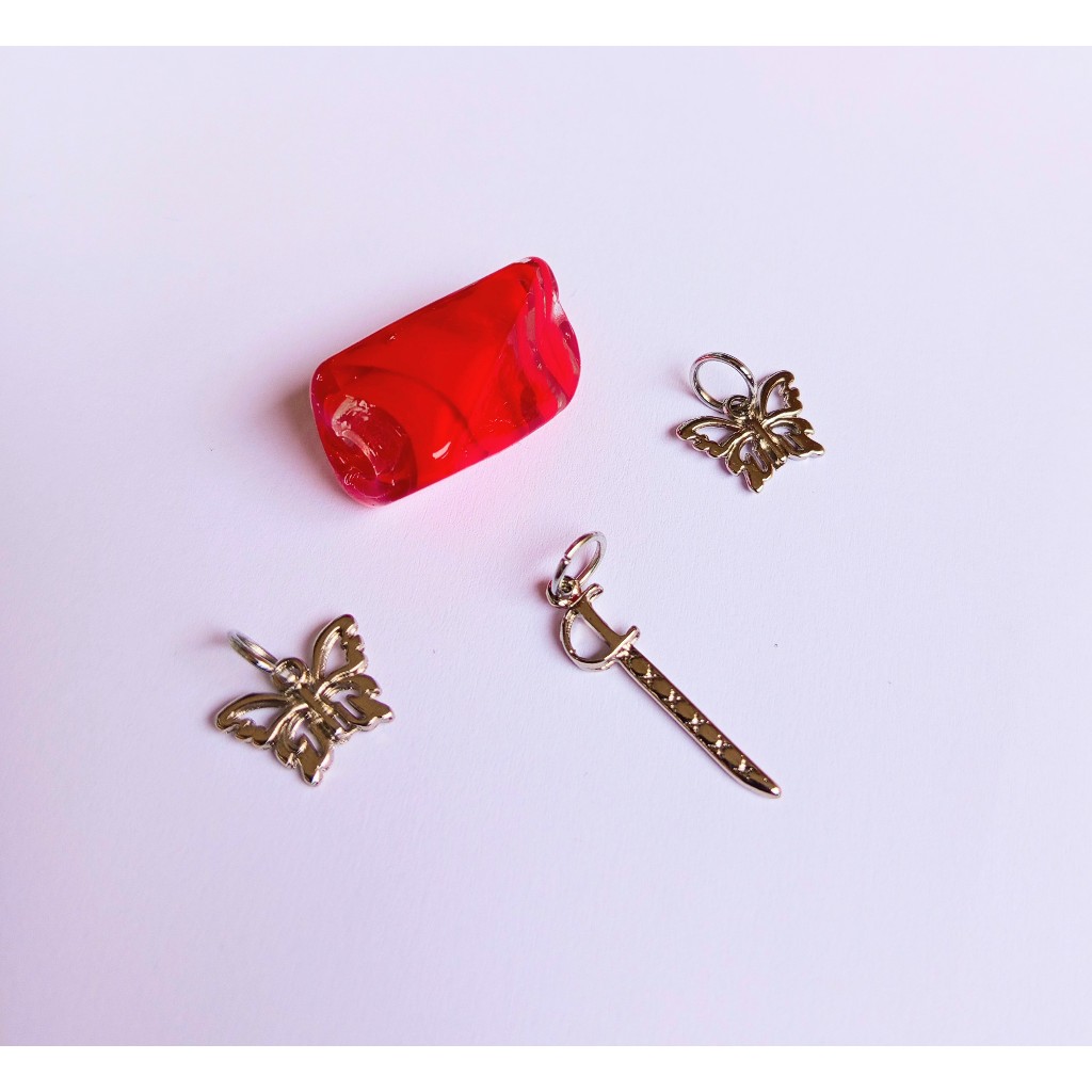 Kit Firma Murano Pingente Iansa Vermelho Iansã