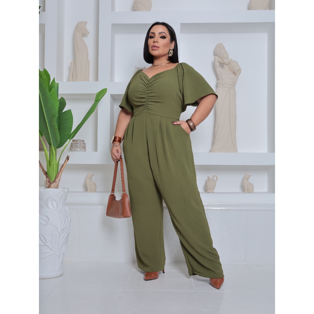 MACACÃO LONGO GRÉCIA FEMININO PLUS SIZES