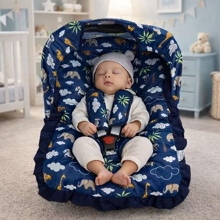 Kit 04 peças Para Bebê Conforto Capa Capota Solar Protetor de Cinto Macio 100 % Algodão em Oferta na Shopee